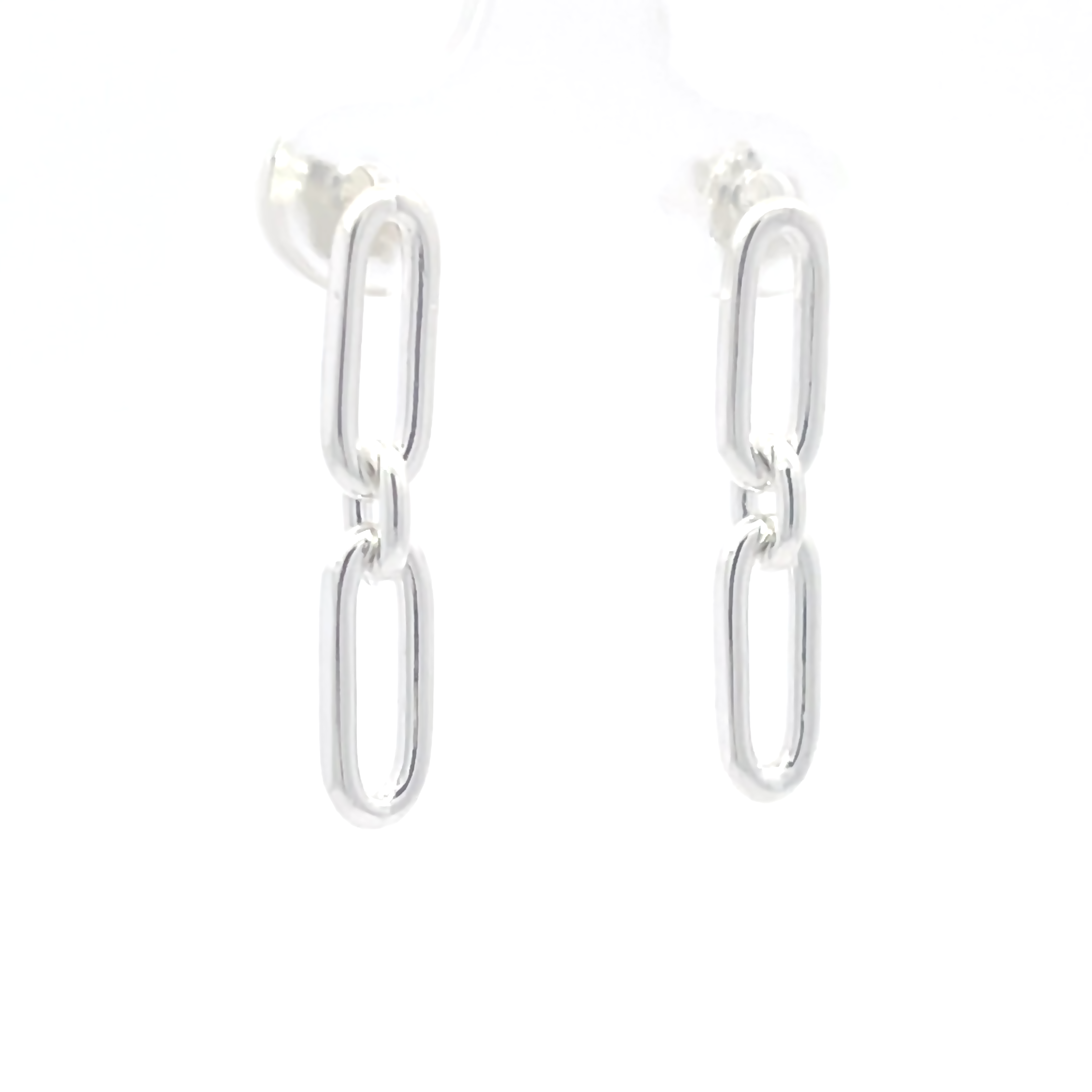 Italian Paperclip link chain earrings